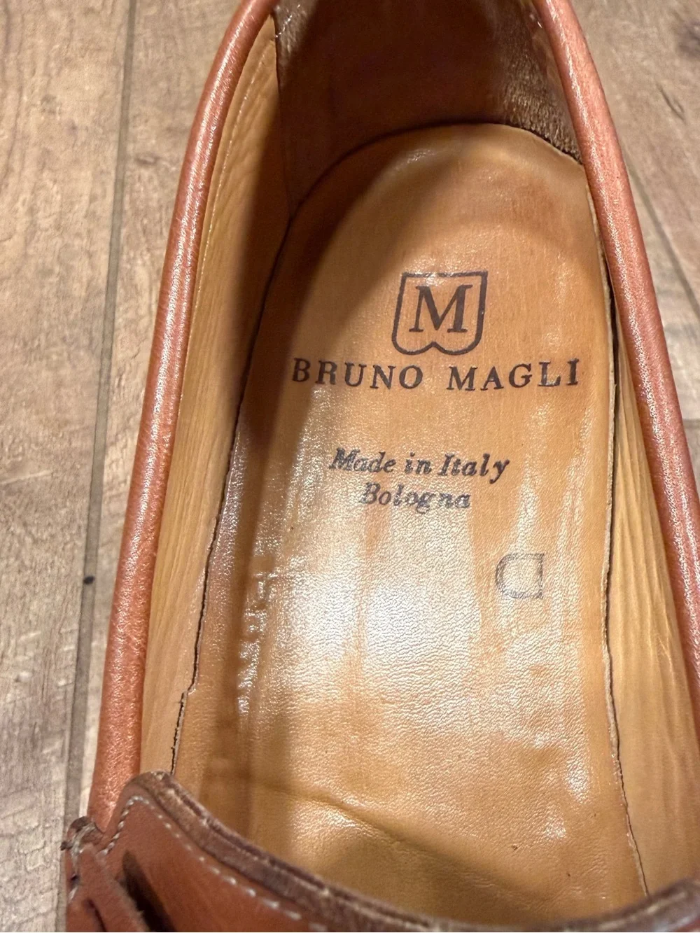 Bruno Magli Men’s Size 8.5 M Tan Leather Tassel Loafers Made In Italy